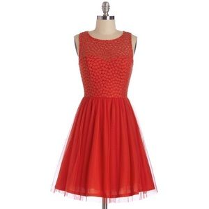 Modcloth Scarlet Celebration Dress